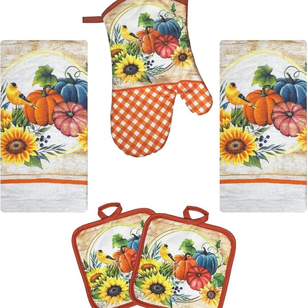 Oven Mitts and Pot Holders - Kitchen Towels and Dish Cloths Sets - Oven Mitts -